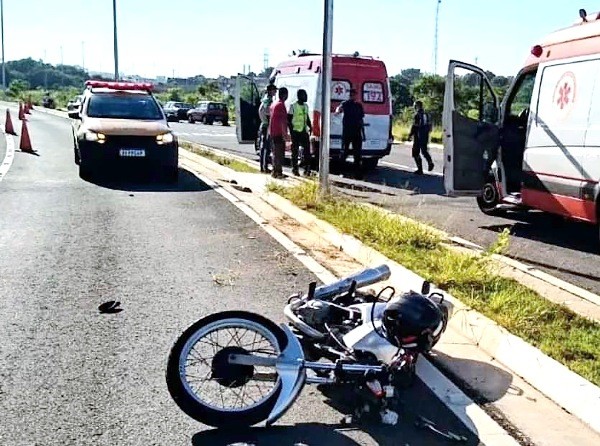 Motociclista fica gravemente ferido no Jardim Minda