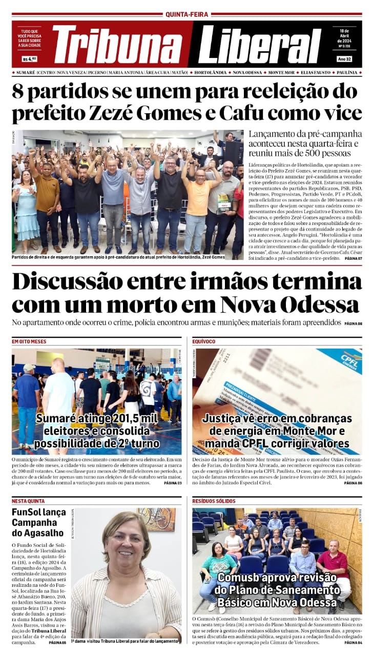 Edição de Quinta-Feira - 18-04-2024