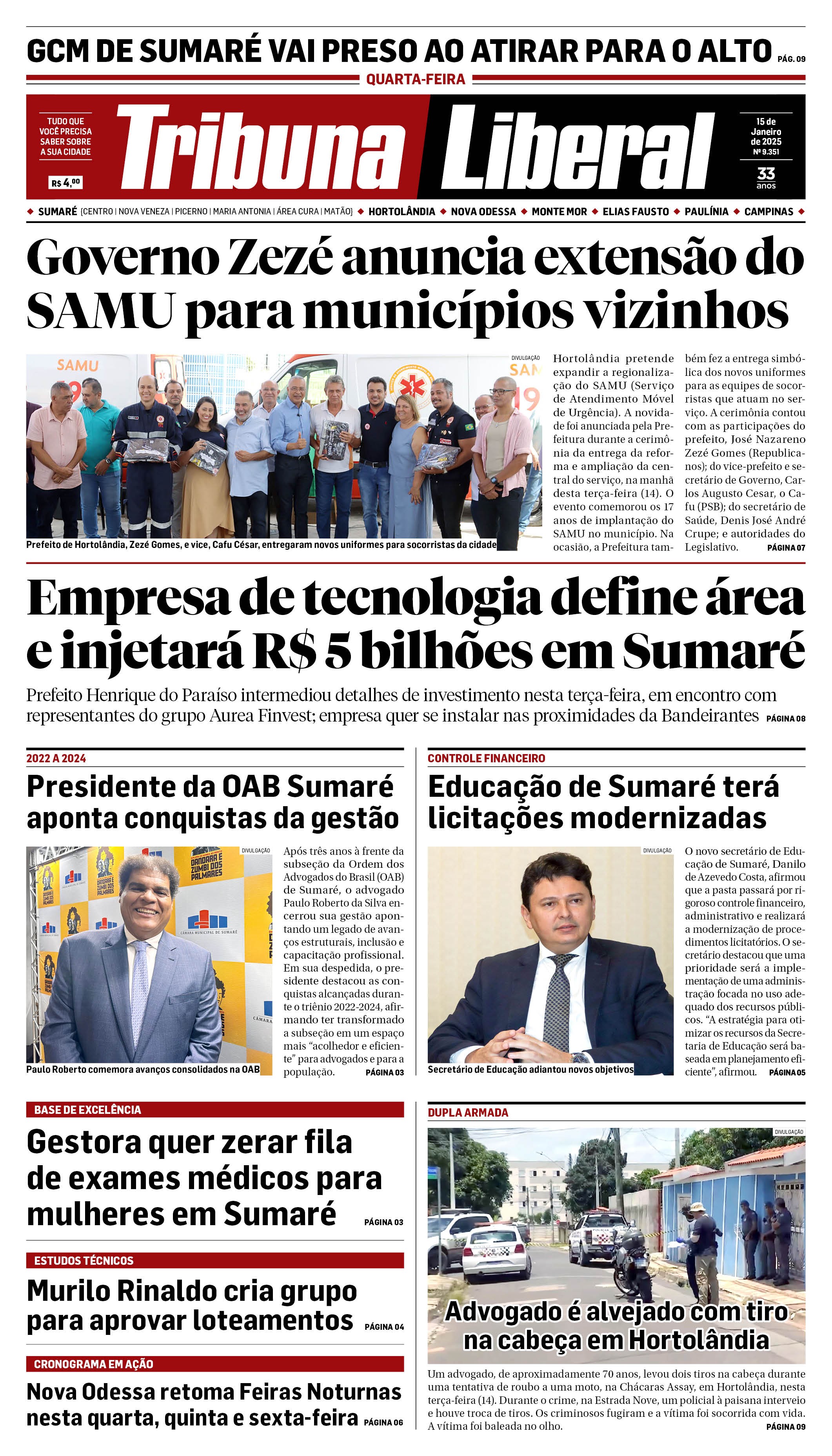 Edição de Quarta-Feira - 15-01-2025