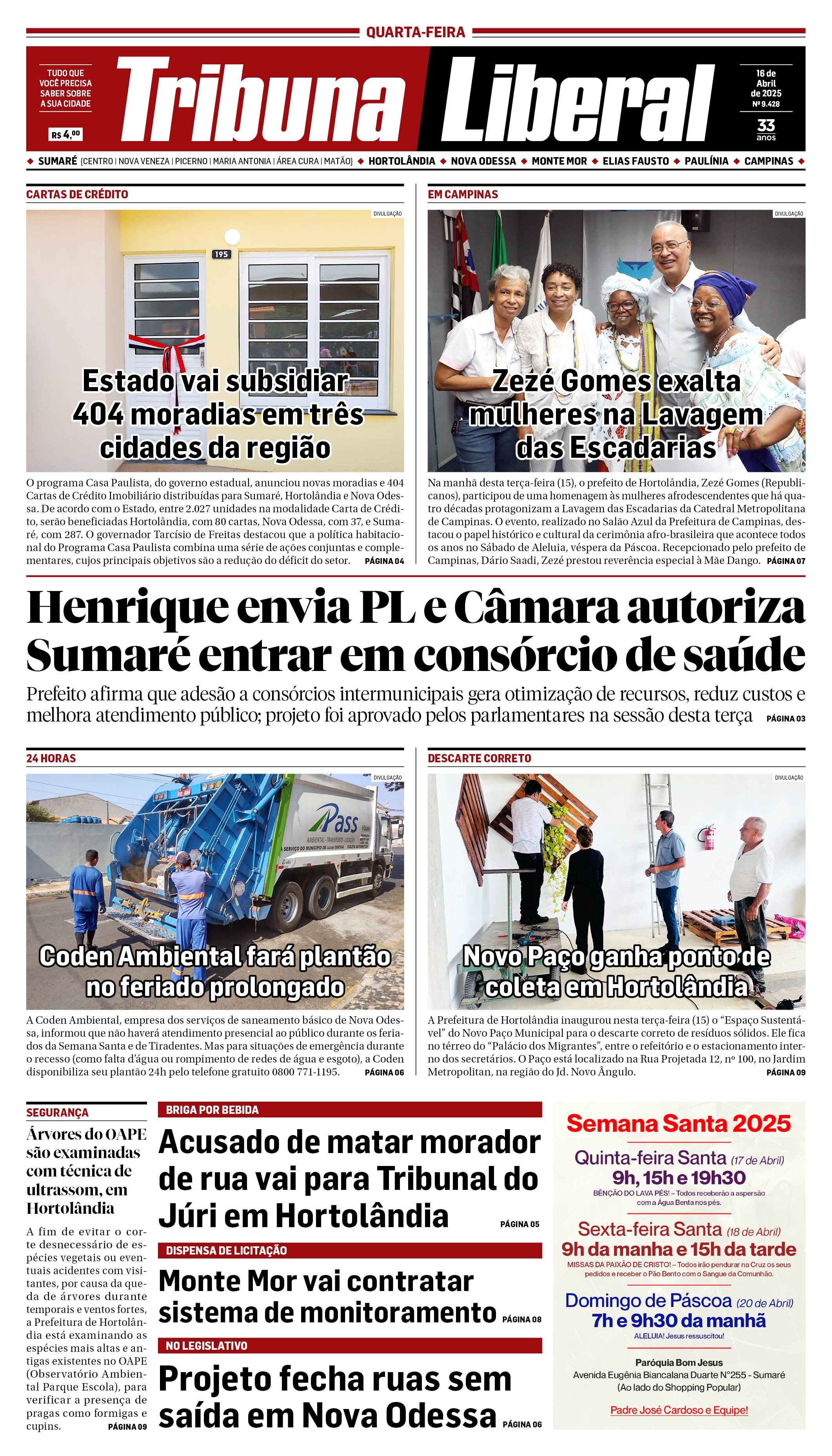 Edição de Quarta-Feira - 16-04-2025