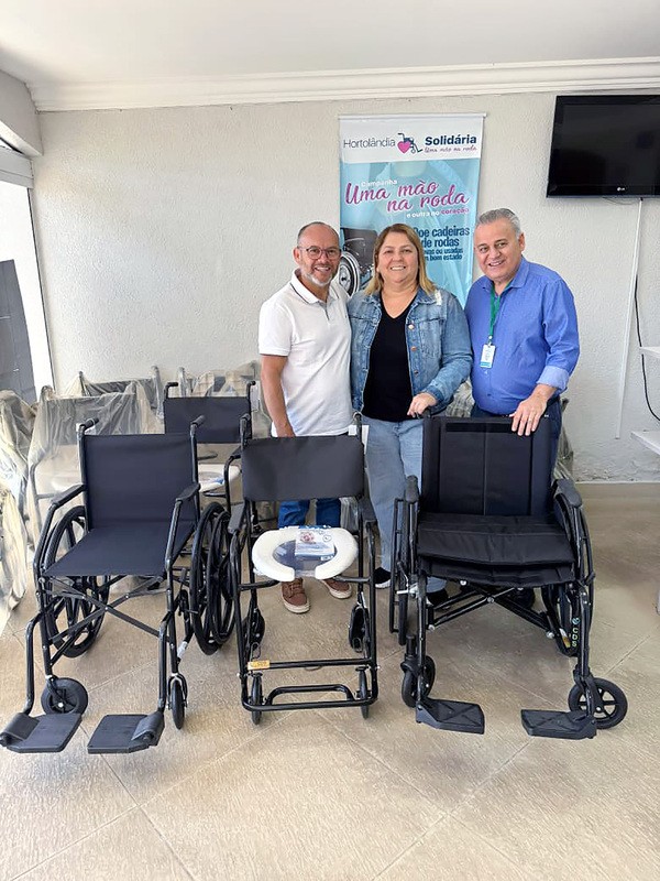 Vereador Edivaldo Araujo faz entrega recorde de cadeiras de rodas ao Fundo Social de Hortolândia