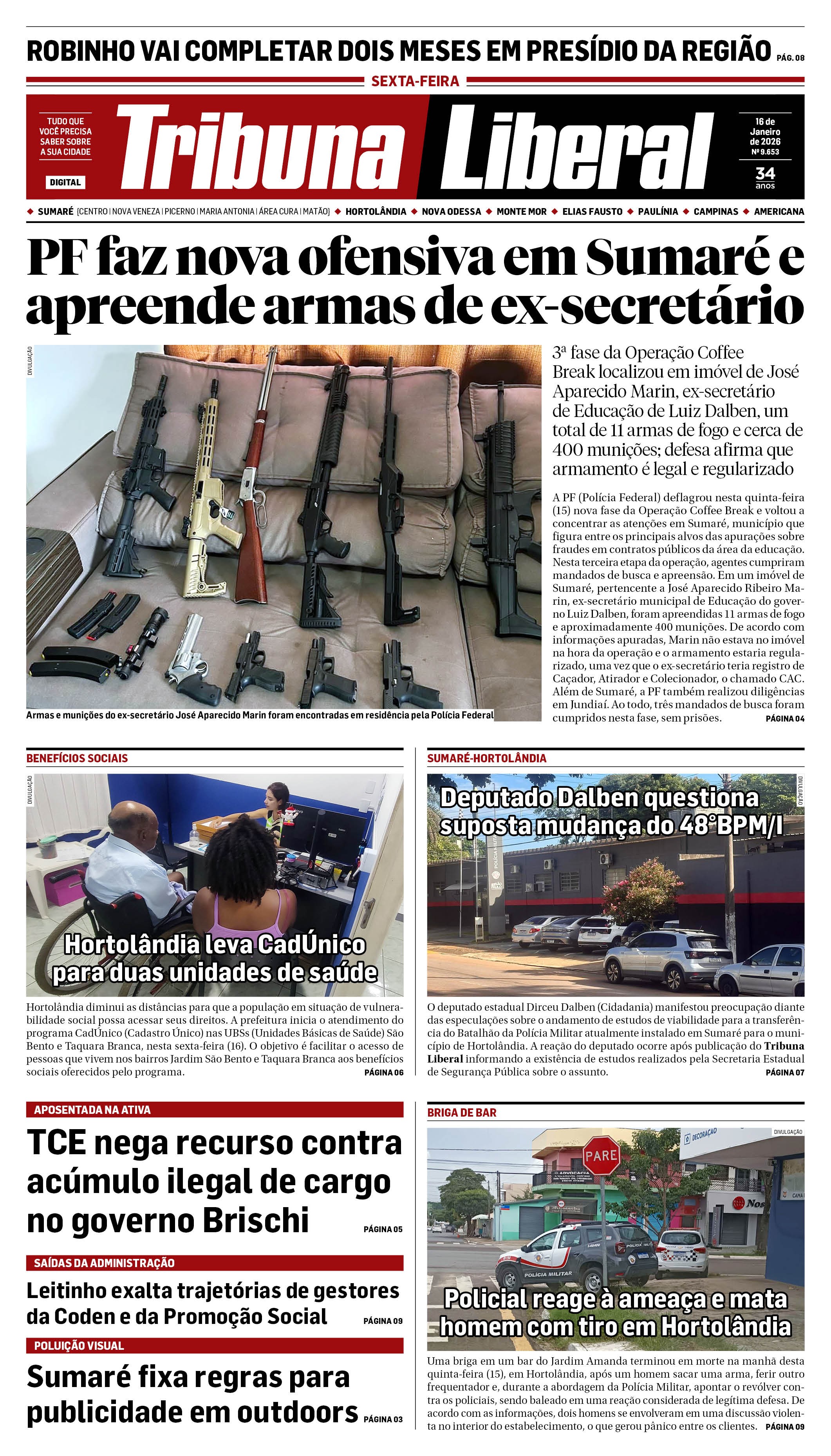 Edição de Sexta-Feira - 16-01-2026