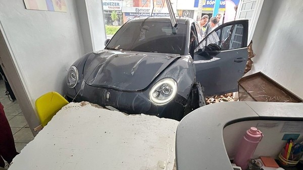 Carro invade clínica veterinária em Americana e gera pânico