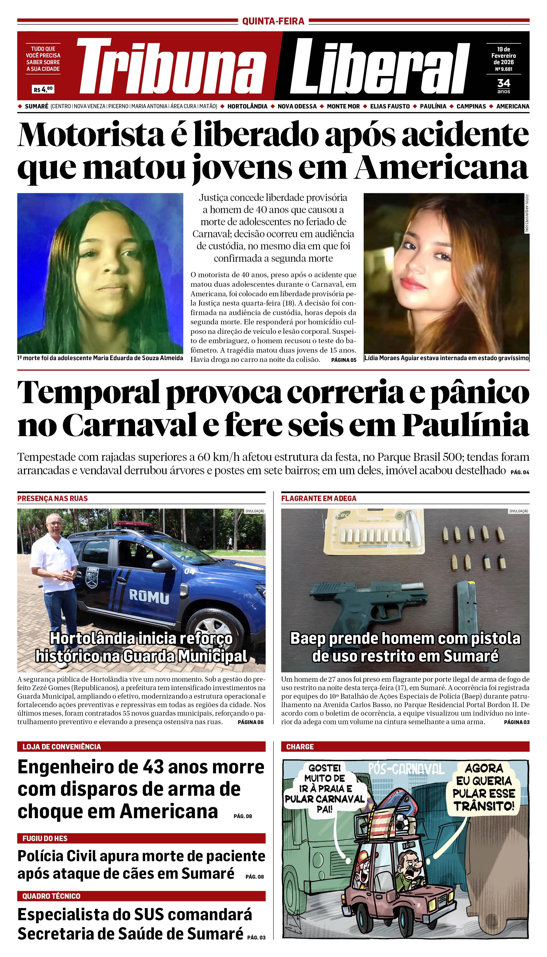 Edição de Quinta-Feira - 19-02-2026