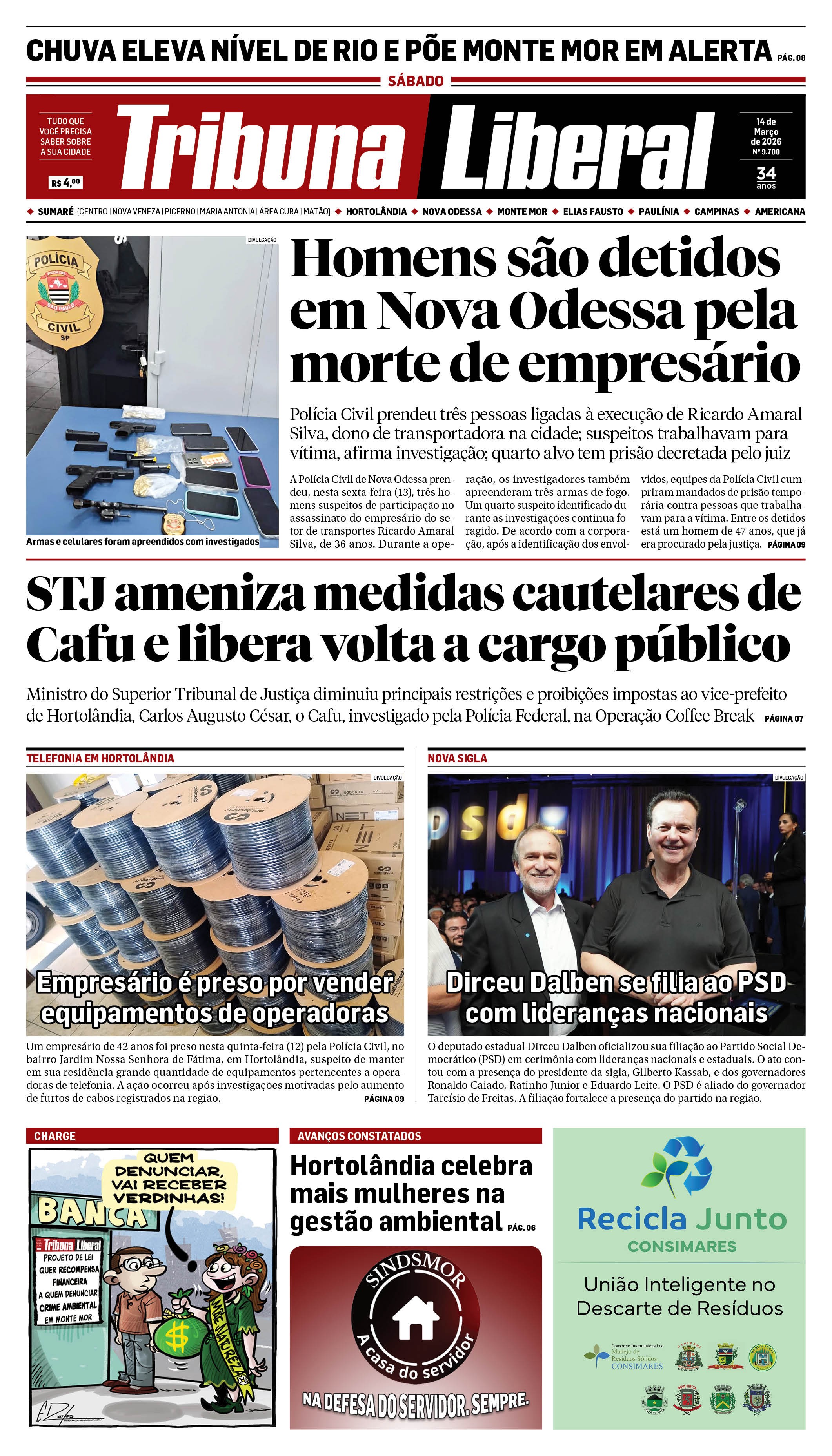 Edição de Sábado - 14-03-2026