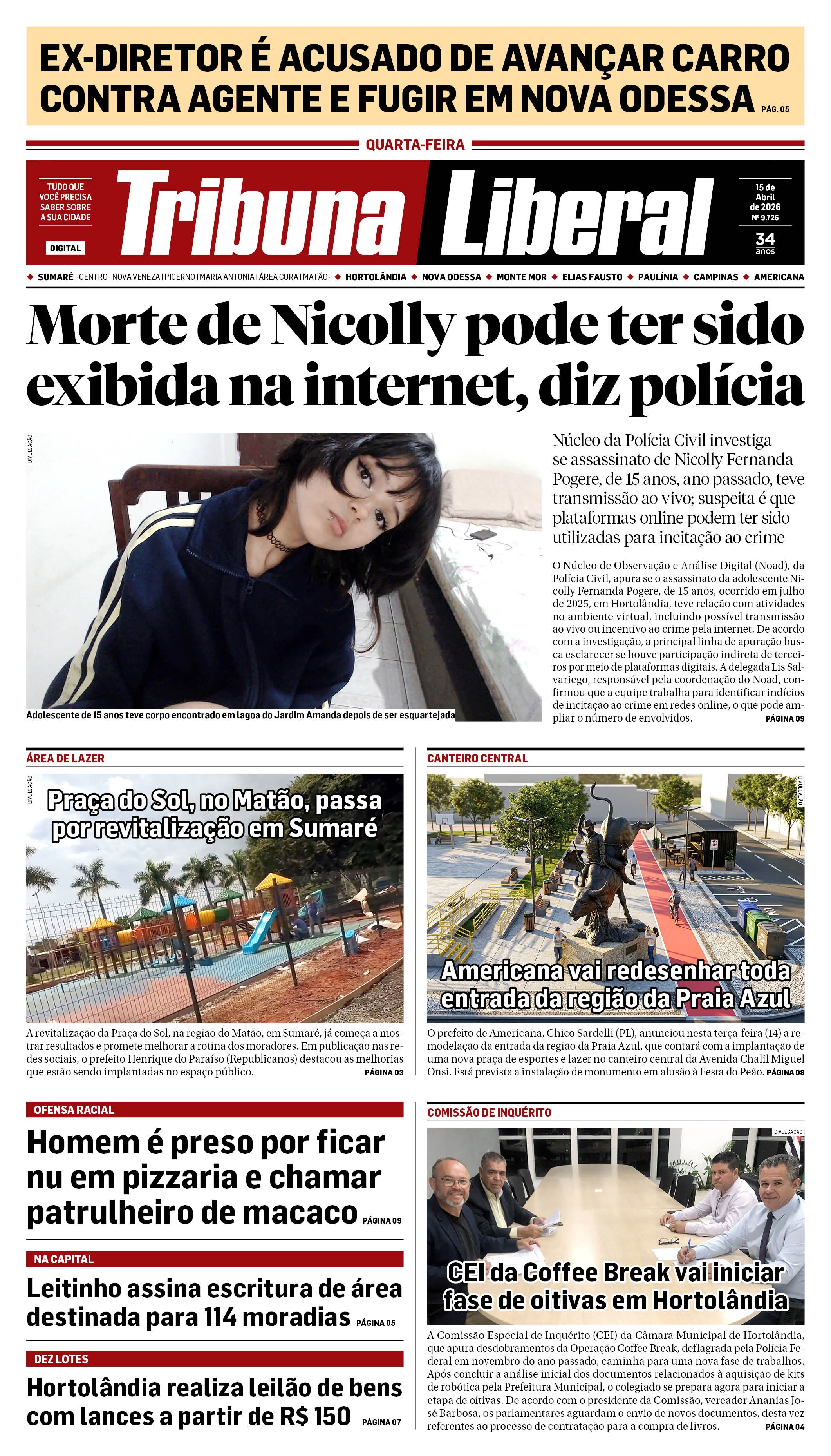 Edição de Quarta-Feira - 15-04-2026