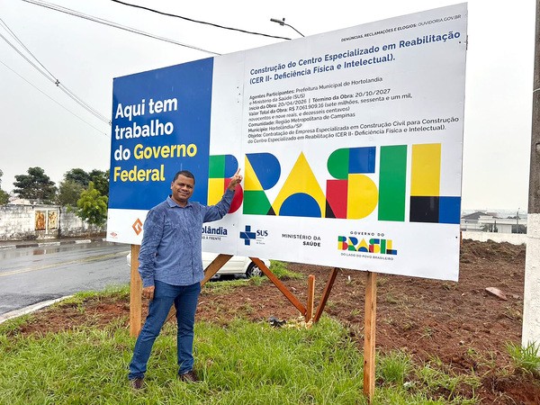 Vereador Clodoaldo comemora início das obras do CER II em Hortolândia